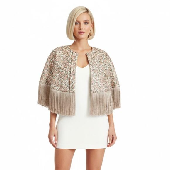 Anthropologie Fringe Capelet Large One Size NWT - Picture 1 of 9